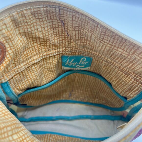 Fossil Key Per Coated Canvas Crossbody Shoulder Bag Floral Multicolor - Picture 9 of 13